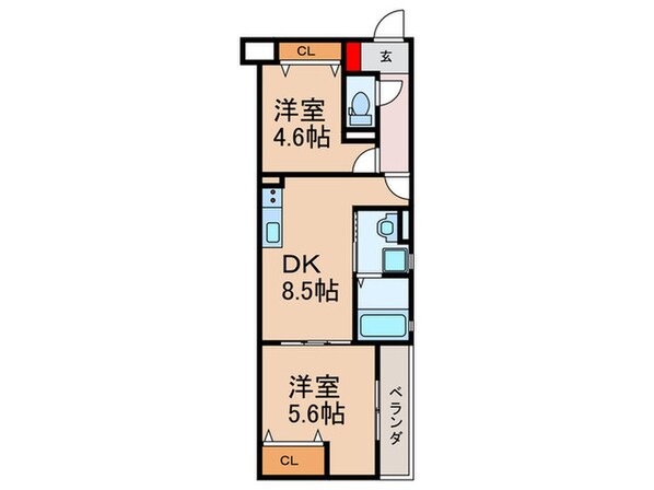 ラモーナ藤阪元町の物件間取画像